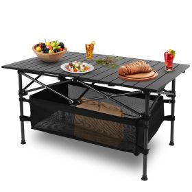 1Pc Folding Camping Table Portable Lightweight Aluminum Roll-up Picnic BBQ Desk With Carrying Bag For Outdoor Beach Backyard Party Patio Fedex Sh