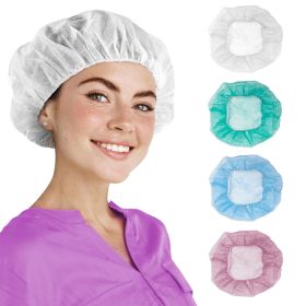 Surgical Bouffant Caps Disposable 21 Inch. 100 Pack White Polypropylene Disposable Hair Covers Medical. Breathable Disposable Caps Medical with Elasti