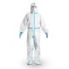 Disposable Coveralls in Bulk. Pack of 25 White Polypropylene 50 gsm Overalls with Waterproof Microporous Film. Laminated X-Small Full Body Protective