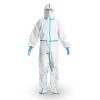 Disposable Coveralls in Bulk. Pack of 25 White Polypropylene 50 gsm Overalls with Waterproof Microporous Film. Laminated XX-Large Full Body Protective