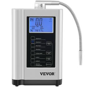 VEVOR Water Ionizer Machine, 7 Water Settings, Alkaline Acid Home Filtration System w/ 3.8" LCD Touch Panel