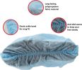 300 Pack of Disposable Shoe Covers. Blue Shoe Protectors Industrial Grade Shoe Covering. One Size Recyclable Boot Covers. Non-Slip Overshoes Disposabl