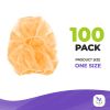 Polypropylene Hooded Caps One Size, Orange Disposable Hood Caps 100 Pack, Non-Woven Unisex Disposable Head Caps, Breathable Surgical Hoods