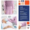 Disposable Isolation Gown X-Large, Pack of 50 Pink Disposable Gowns with Sleeves, Knitted Cuffs, Back Ties