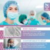 Surgical Bouffant Caps Disposable 21 Inch. 100 Pack White Polypropylene Disposable Hair Covers Medical. Breathable Disposable Caps Medical with Elasti