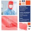 Red Disposable Hood Caps One Size. Pack of 100 Disposable Bouffant Hoods. 18 GSM Polypropylene Disposable Hoods with Elastic Band. Well-Ventilated Pro