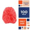 Red Disposable Hood Caps One Size. Pack of 100 Disposable Bouffant Hoods. 18 GSM Polypropylene Disposable Hoods with Elastic Band. Well-Ventilated Pro