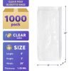Pack of 1000 Gusseted Bags, Clear 8 x 3 x 20. Open End Polyethylene Bags 8x3x20.1.25 mil. Plastic bags for packing and storing. Ideal for Industrial