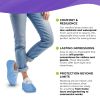 Shoe Covers Large, Pack of 100 Blue Waterproof Boot Covers Disposable, PP + PE Shoe Booties Disposable with Elastic Edge