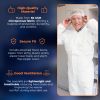 White Hazmat Suits, 2X-Large. Pack of 5 Waterproof MPP Disposable Coveralls with Hood, Boots, Elastic Wrists