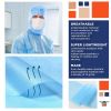 Blue Disposable Hood Caps One Size. Pack of 100 Disposable Bouffant Hoods. 18 GSM Polypropylene Disposable Hoods with Elastic Band. Well-Ventilated Pr