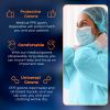 Blue Polyethylene Isolation Gowns 45 Long. Pack of 25 Medical Disposable Gowns with Sleeves. Protective Gown Disposable 1 Mil Large Unisex Disposable