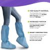 Blue Disposable Shoe Covers, 18 Inch. Pack of 100 Pack (50 Pairs) Disposable SMS Shoe Covers with Elastic Top