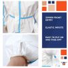 Disposable Coveralls in Bulk. Pack of 25 White Polypropylene 50 gsm Overalls with Waterproof Microporous Film. Laminated XX-Large Full Body Protective