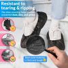 Black Disposable Shoe Covers for Indoors; Outdoors 16' x 5.75'; Pack of 100 CPE Foot Covers for Shoes Disposable; Waterproof Shoe Covers Disposable wi