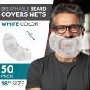 White Disposable Beard Nets for Work
