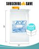 Pack of 500 Printed Metallocene Ice Bags 10 lb