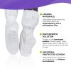 Disposable Shoe Covers for Indoors Non Slip 19 x 15 Inches. Pack of 10 White Disposable Booties for Shoes Covers SF Laminated Microporous. Disposable