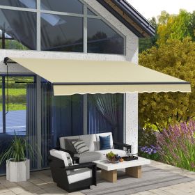 12' x 10' Retractable Awning (Option: Beige-1750x315x195 mm)