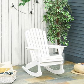 Adirondack Rocking Chair (Option: White-975x605x210 mm)