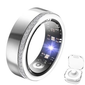 2025 New Smart Ring For Women Luxury Elegant Diamond Ring With Visible Tech Core Heart Rate Sleep Tracker Fitness Health Monitor IP68 Waterproof (Option: Eight)