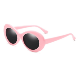 fidSunglasses Retro Oval Goggle,vintage Clout Sunglasses Unisex Retro Oval Clout Goggles Sunglasses (Color: pink)