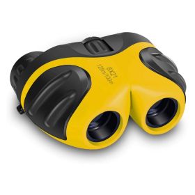 8X21 Children Telescope Binoculars Compact Shock Proof Kid Telescope For Bird Watching Tourism Camping Birthday Gift Toys (Color: YELLOW)
