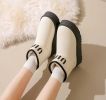 Winter new high-top fashion women's cotton boots leather waterproof and fleece warm leisure snow boots