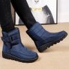 Winter new warm large size women's snow boots Female Velcro waterproof high top shoes couple plus fleece snow boots
