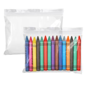 Clear Plastic Reclosable Zipper Bags (Color: Clear)