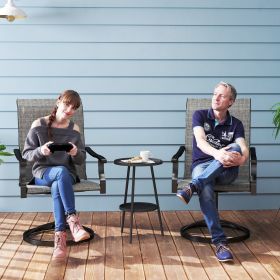 Patio Swivel Chairs Set of 2 (Option: Gray-750x620x445 mm)