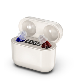 OEM customized rechargeable digital noise reduction hearing aid (Color: White)