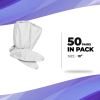 Disposable Shoe Covers for Indoors, Outdoors, 18 Inch Long, Pack of 100 White Shoe Covers Disposable Non Slip with Elastic Top, Ankles