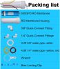 HUINING Reverse Osmosis Membrane 50/75/100/150/400/500GPD and RO Membrane Housing Kit with Quick Connector,Check Valve,Water Pipe