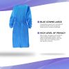 Blue Disposable Isolation Gown