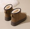 Winter new high-top fashion women's cotton boots leather waterproof and fleece warm leisure snow boots