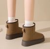 Winter new high-top fashion women's cotton boots leather waterproof and fleece warm leisure snow boots